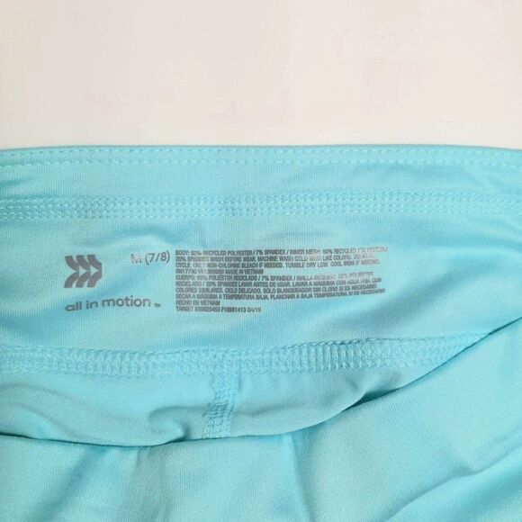 Girls' Laser Cut Capri Leggings with Pockets - All in Moion M 7/8 - Picture 6 of 7